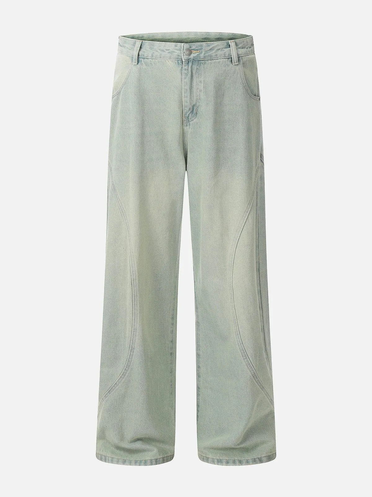 Aelfric Eden Arc Patchwork Washed Loose Jeans