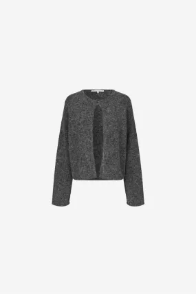 Aina Knit Cardigan Dark Grey Melange
