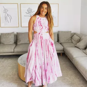 Aje Introspect Cut out Midi Dress Pink Size 10