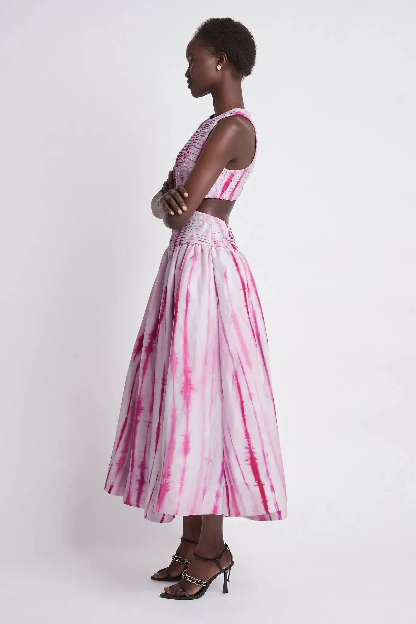 Aje Introspect Cut out Midi Dress Pink Size 10
