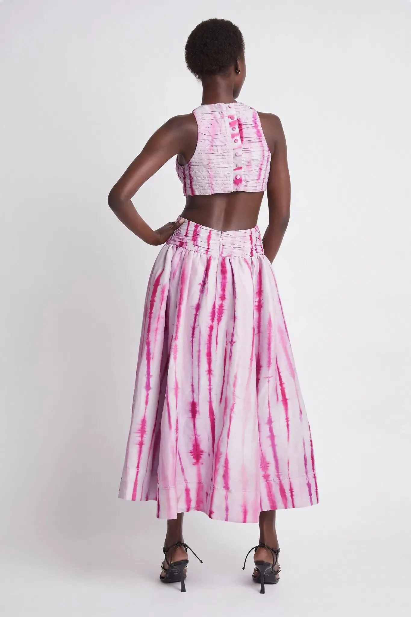 Aje Introspect Cut out Midi Dress Pink Size 10