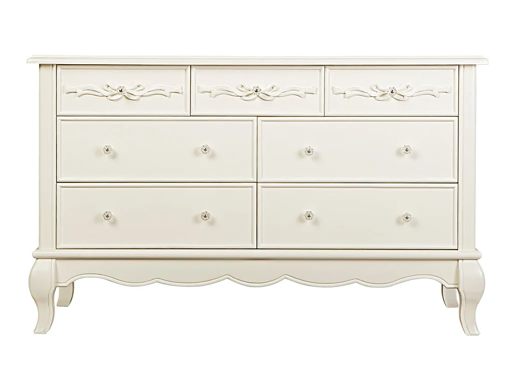Aria 7 Drawer Dresser | Cream