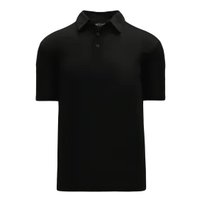 Athletic Knit (AK) A1810Y-001 Youth Black Short Sleeve Polo Shirt