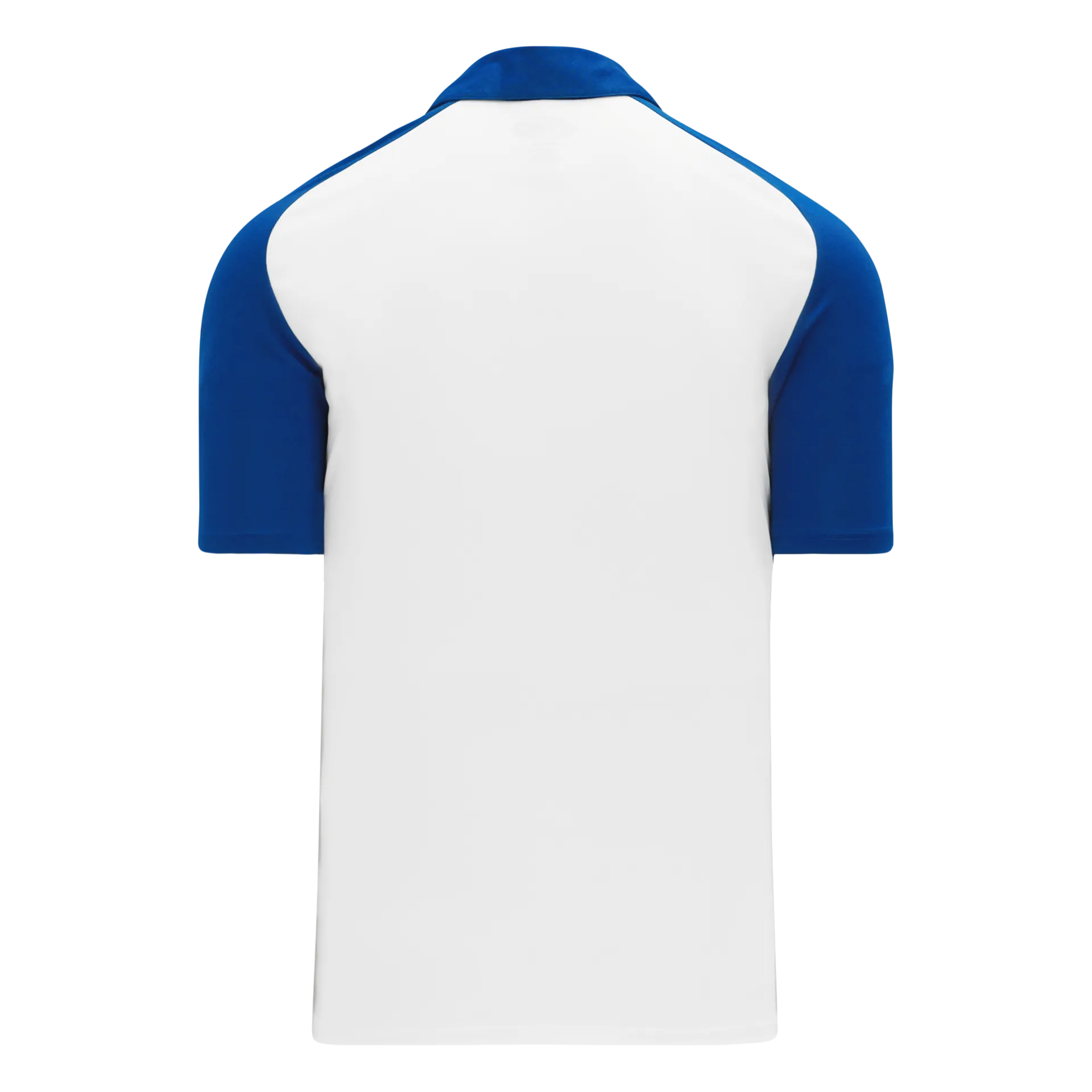 Athletic Knit (AK) A1815A-207 Adult White/Royal Blue Short Sleeve Polo Shirt