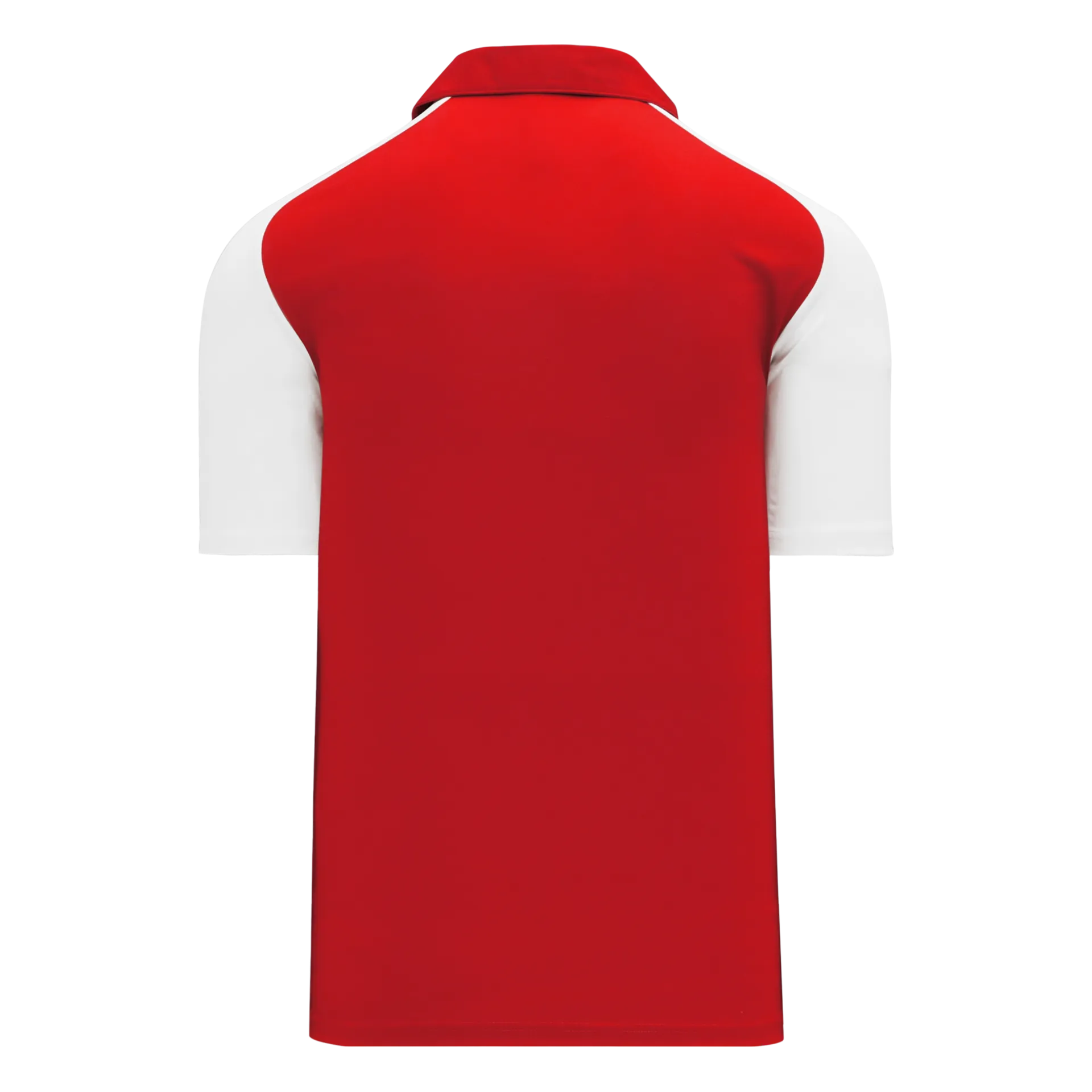Athletic Knit (AK) A1815A-208 Adult Red/White Short Sleeve Polo Shirt