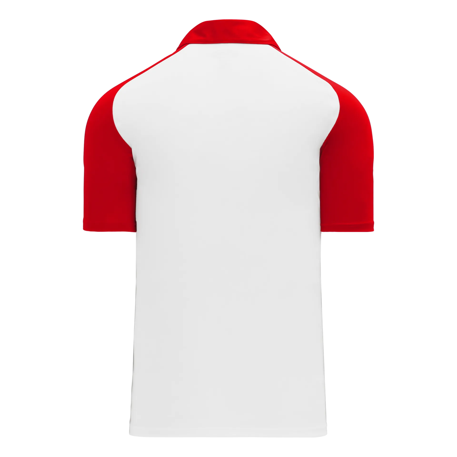Athletic Knit (AK) A1815A-209 Adult White/Red Short Sleeve Polo Shirt