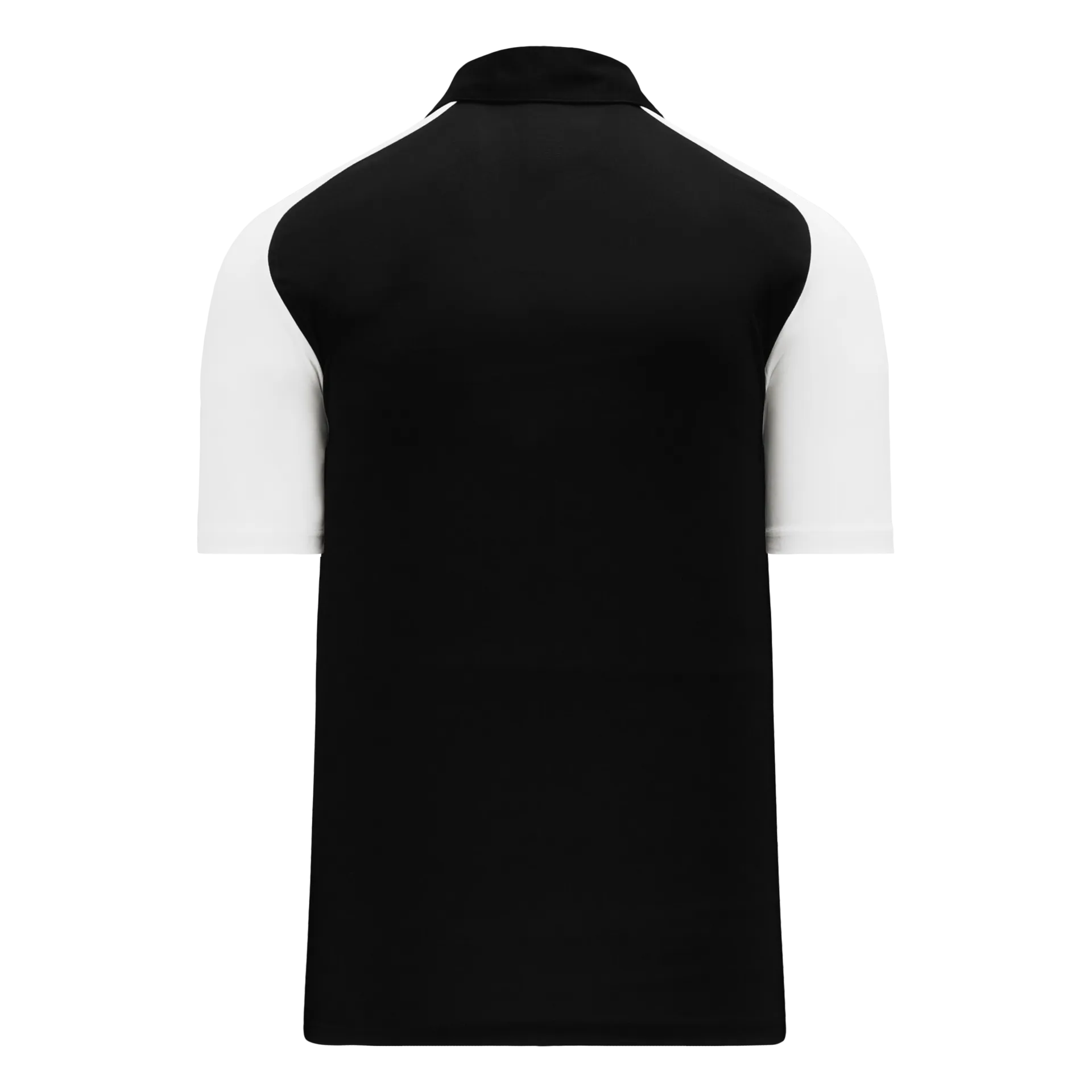 Athletic Knit (AK) A1815A-221 Adult Black/White Short Sleeve Polo Shirt