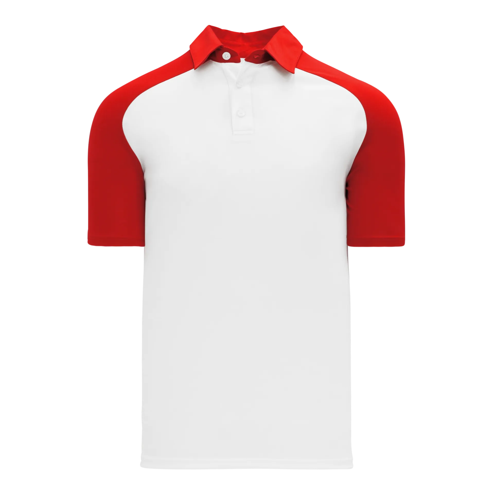 Athletic Knit (AK) A1815Y-209 Youth White/Red Short Sleeve Polo Shirt