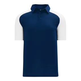Athletic Knit (AK) A1815Y-216 Youth Navy/White Short Sleeve Polo Shirt