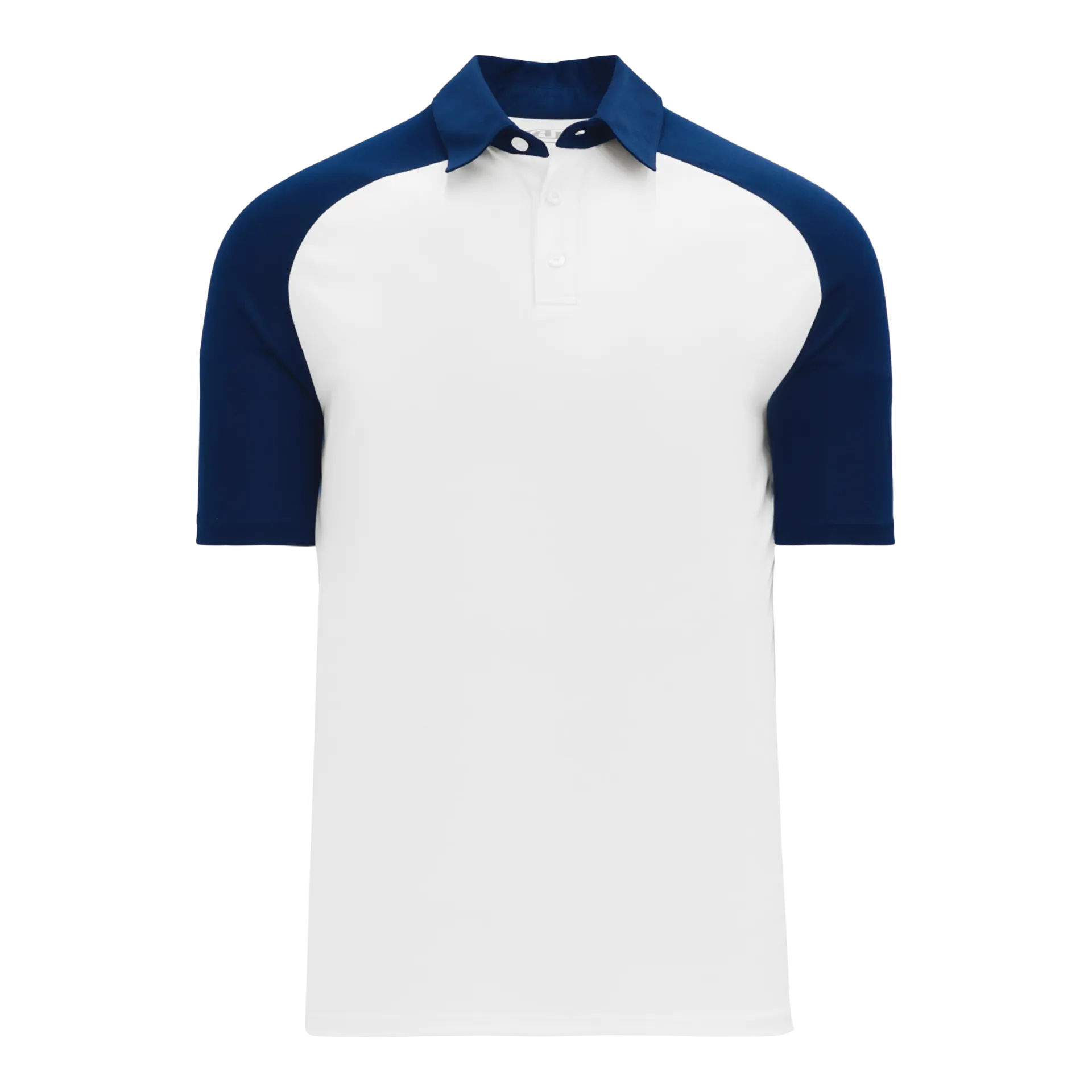 Athletic Knit (AK) A1815Y-217 Youth White/Navy Short Sleeve Polo Shirt