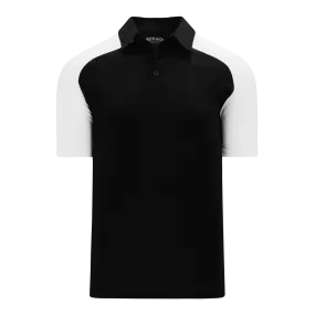 Athletic Knit (AK) A1815Y-221 Youth Black/White Short Sleeve Polo Shirt