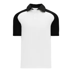 Athletic Knit (AK) A1815Y-222 Youth White/Black Short Sleeve Polo Shirt