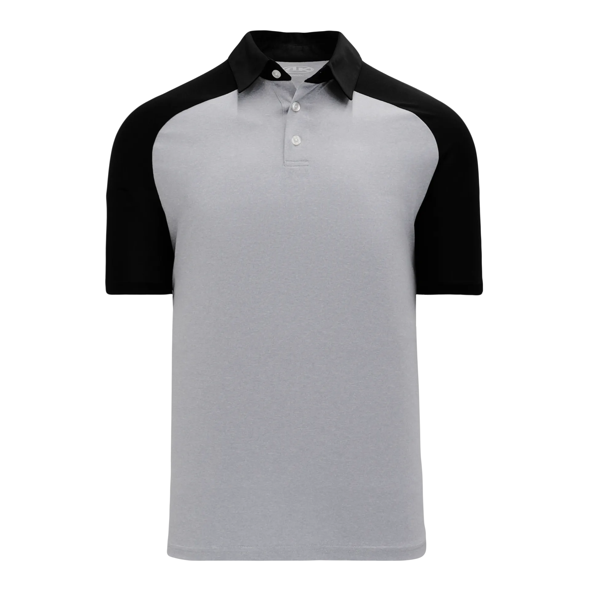 Athletic Knit (AK) A1815Y-920 Youth Heather Grey/Black Short Sleeve Polo Shirt