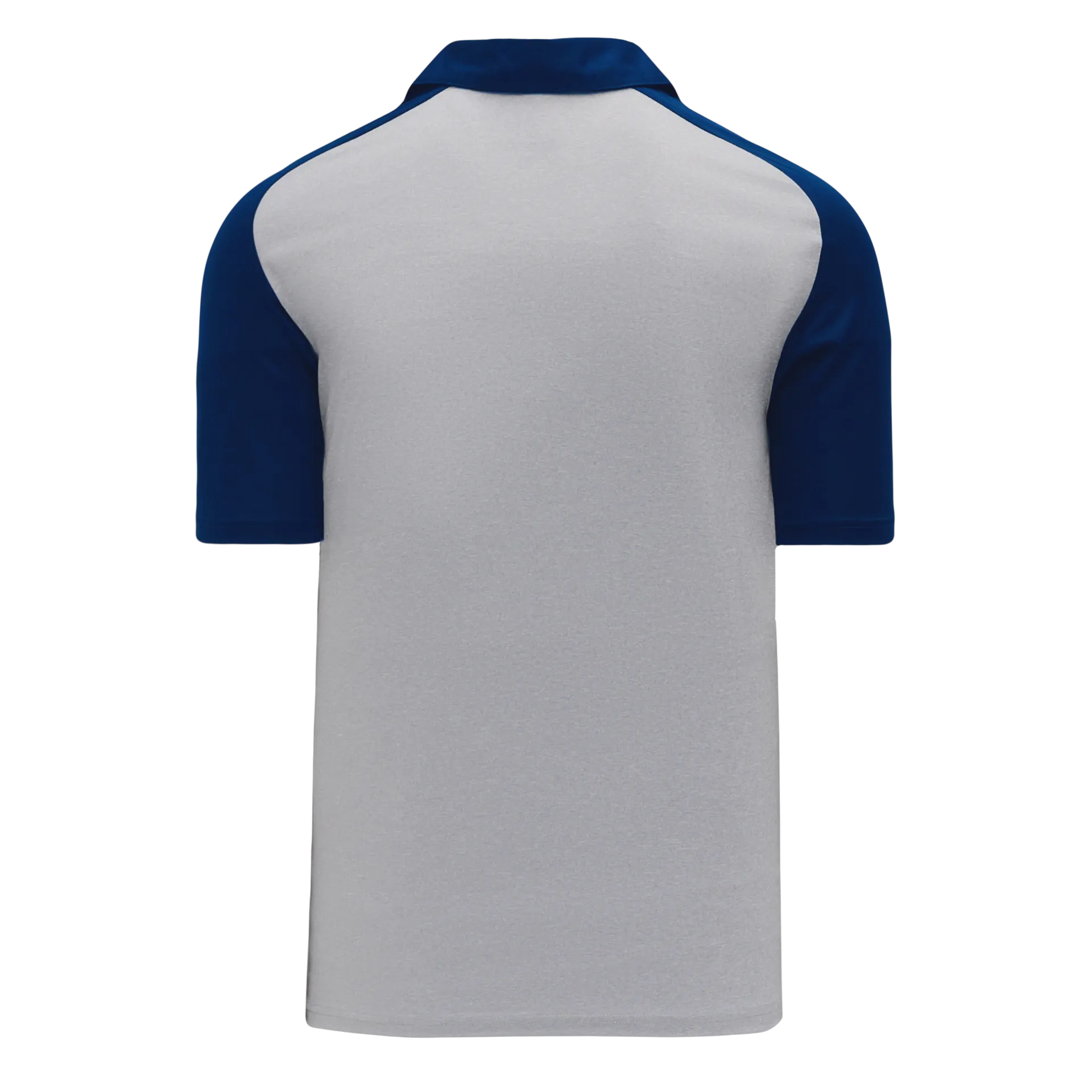 Athletic Knit (AK) A1815Y-921 Youth Heather Grey/Navy Short Sleeve Polo Shirt