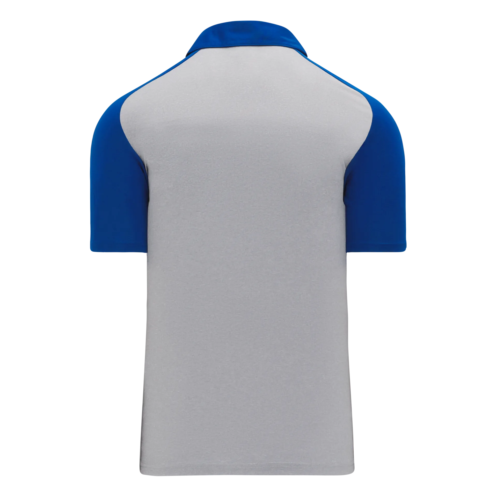 Athletic Knit (AK) A1815Y-922 Youth Heather Grey/Royal Blue Short Sleeve Polo Shirt