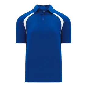 Athletic Knit (AK) A1820A-206 Adult Royal Blue/White Short Sleeve Polo Shirt