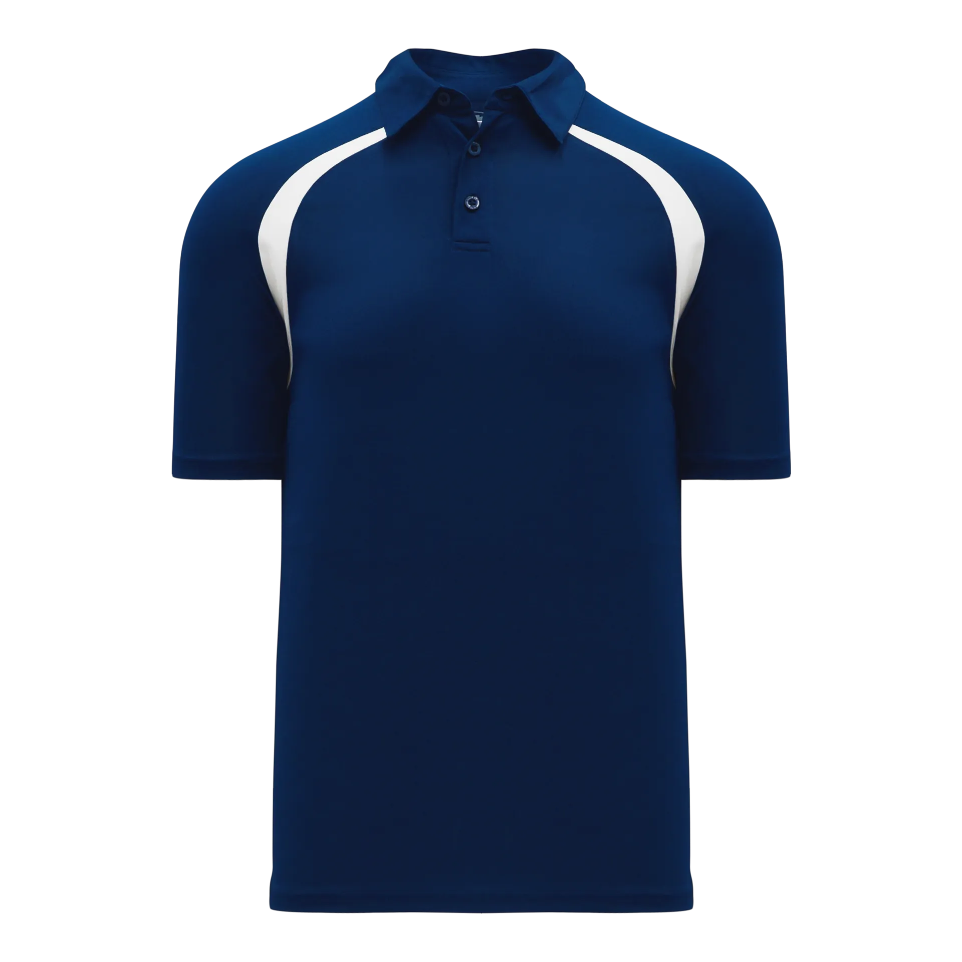 Athletic Knit (AK) A1820A-216 Adult Navy/White Short Sleeve Polo Shirt