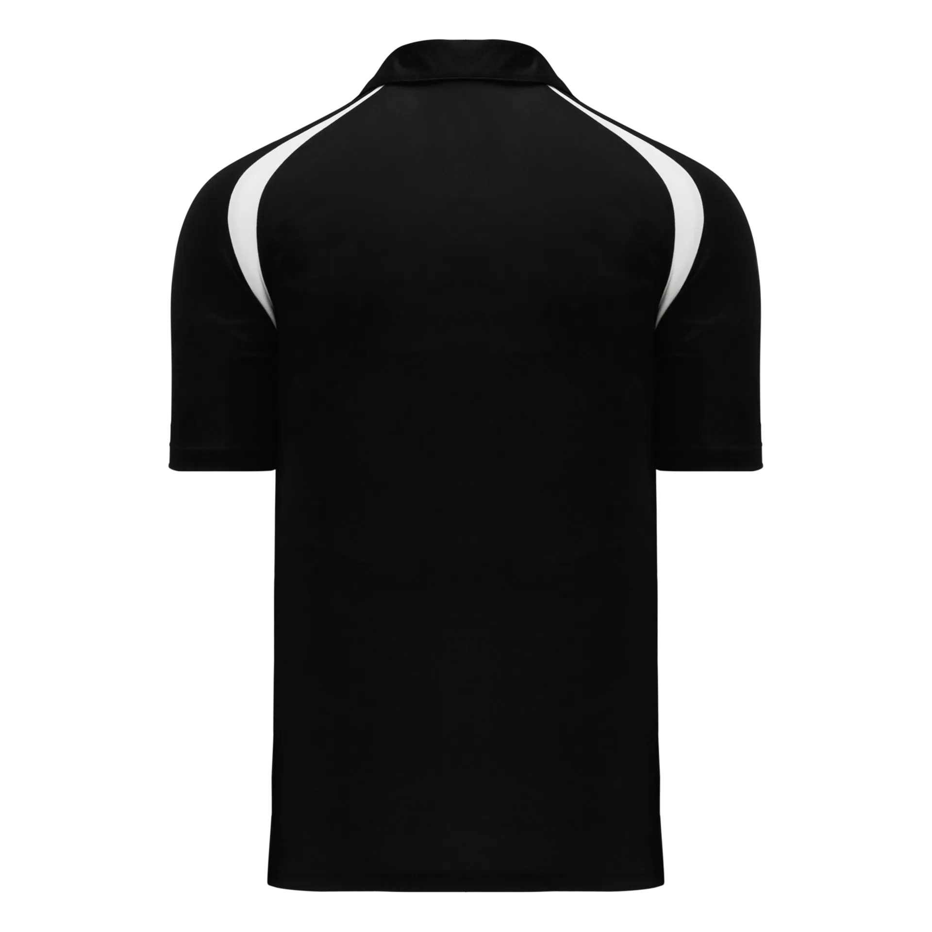 Athletic Knit (AK) A1820A-221 Adult Black/White Short Sleeve Polo Shirt