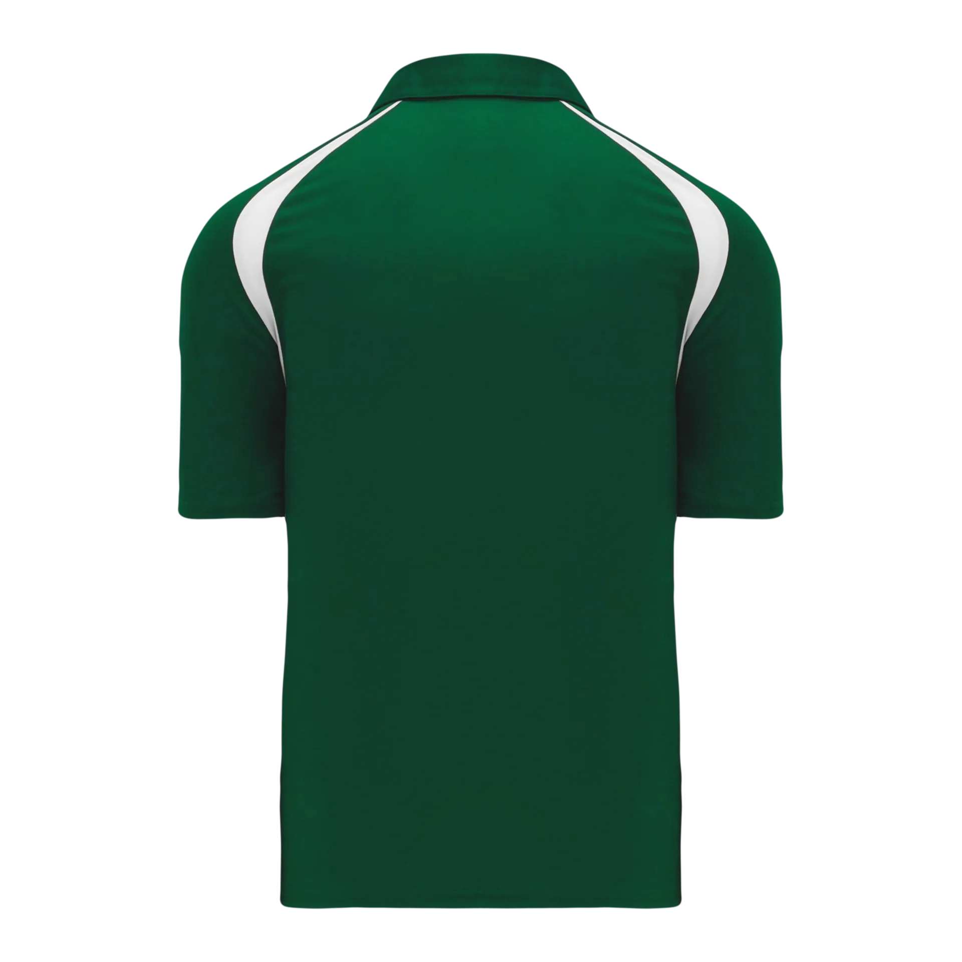 Athletic Knit (AK) A1820A-260 Adult Dark Green/White Short Sleeve Polo Shirt