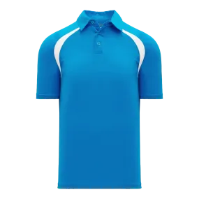 Athletic Knit (AK) A1820A-289 Adult Pro Blue/White Short Sleeve Polo Shirt
