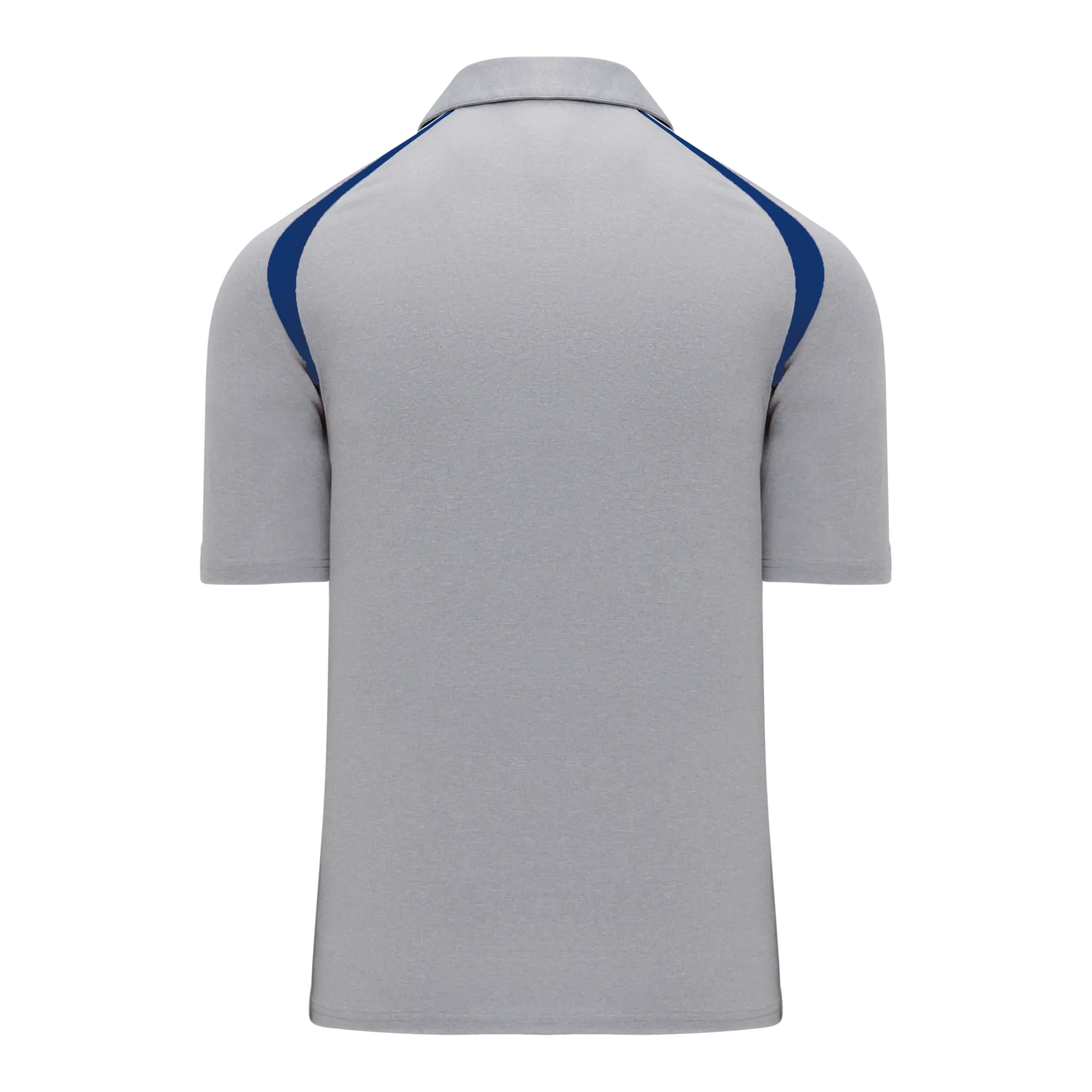 Athletic Knit (AK) A1820A-922 Adult Heather Grey/Royal Blue Short Sleeve Polo Shirt