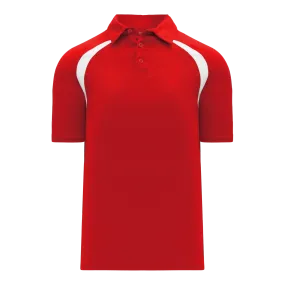 Athletic Knit (AK) A1820Y-208 Youth Red/White Short Sleeve Polo Shirt