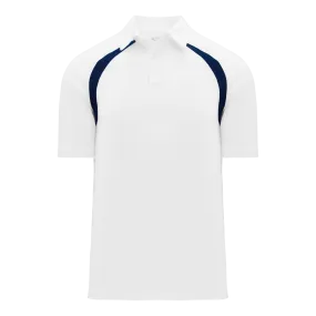 Athletic Knit (AK) A1820Y-217 Youth White/Navy Short Sleeve Polo Shirt
