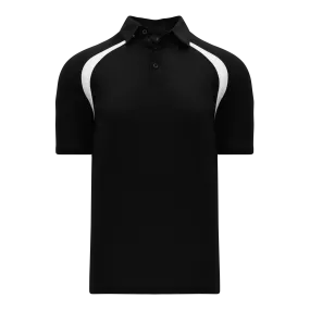 Athletic Knit (AK) A1820Y-221 Youth Black/White Short Sleeve Polo Shirt
