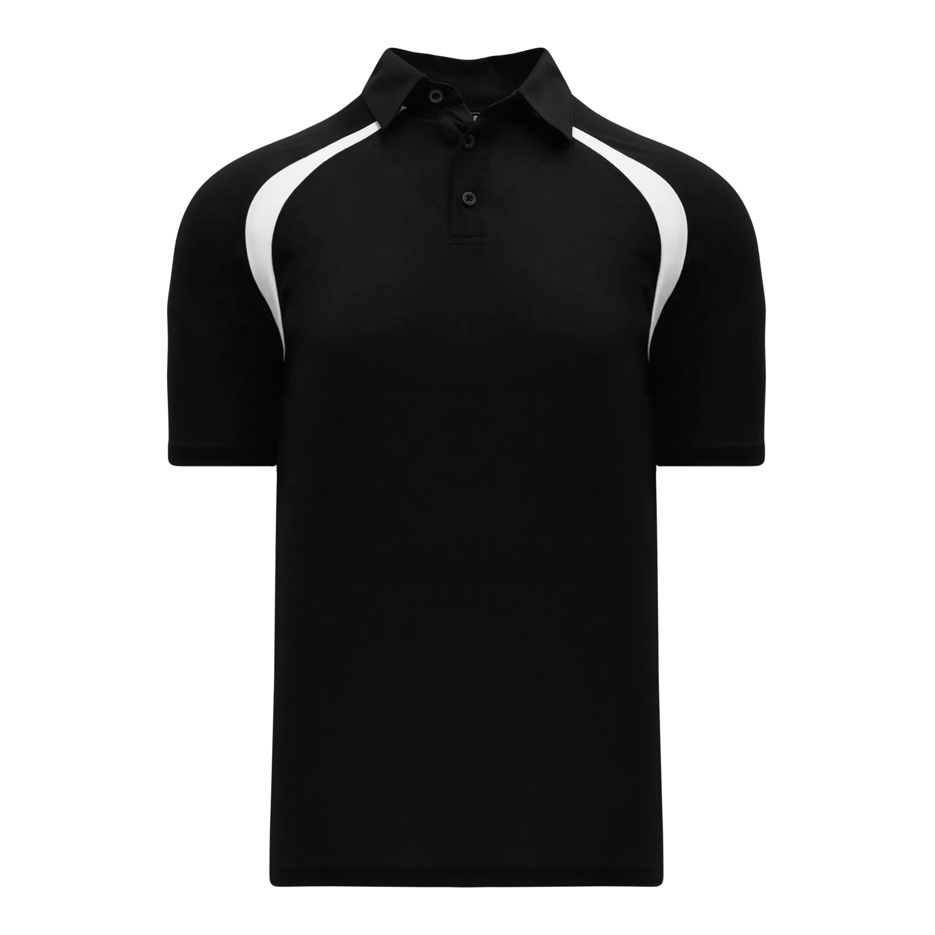 Athletic Knit (AK) A1820Y-221 Youth Black/White Short Sleeve Polo Shirt