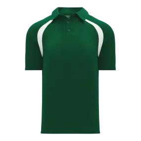 Athletic Knit (AK) A1820Y-260 Youth Dark Green/White Short Sleeve Polo Shirt