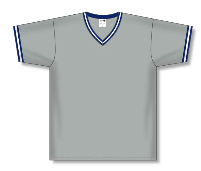 Athletic Knit (AK) BA1333A-548 NY Yankees Grey Pullover Adult Baseball Jersey