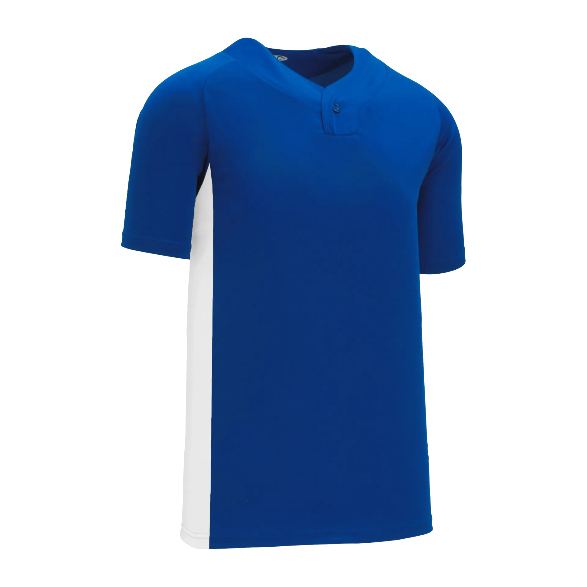 Athletic Knit (AK) BA1343A-206 Adult Royal Blue/White One-Button Baseball Jersey
