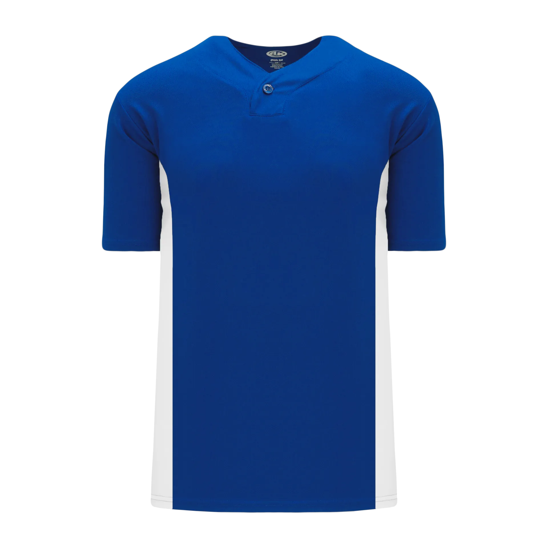 Athletic Knit (AK) BA1343A-206 Adult Royal Blue/White One-Button Baseball Jersey