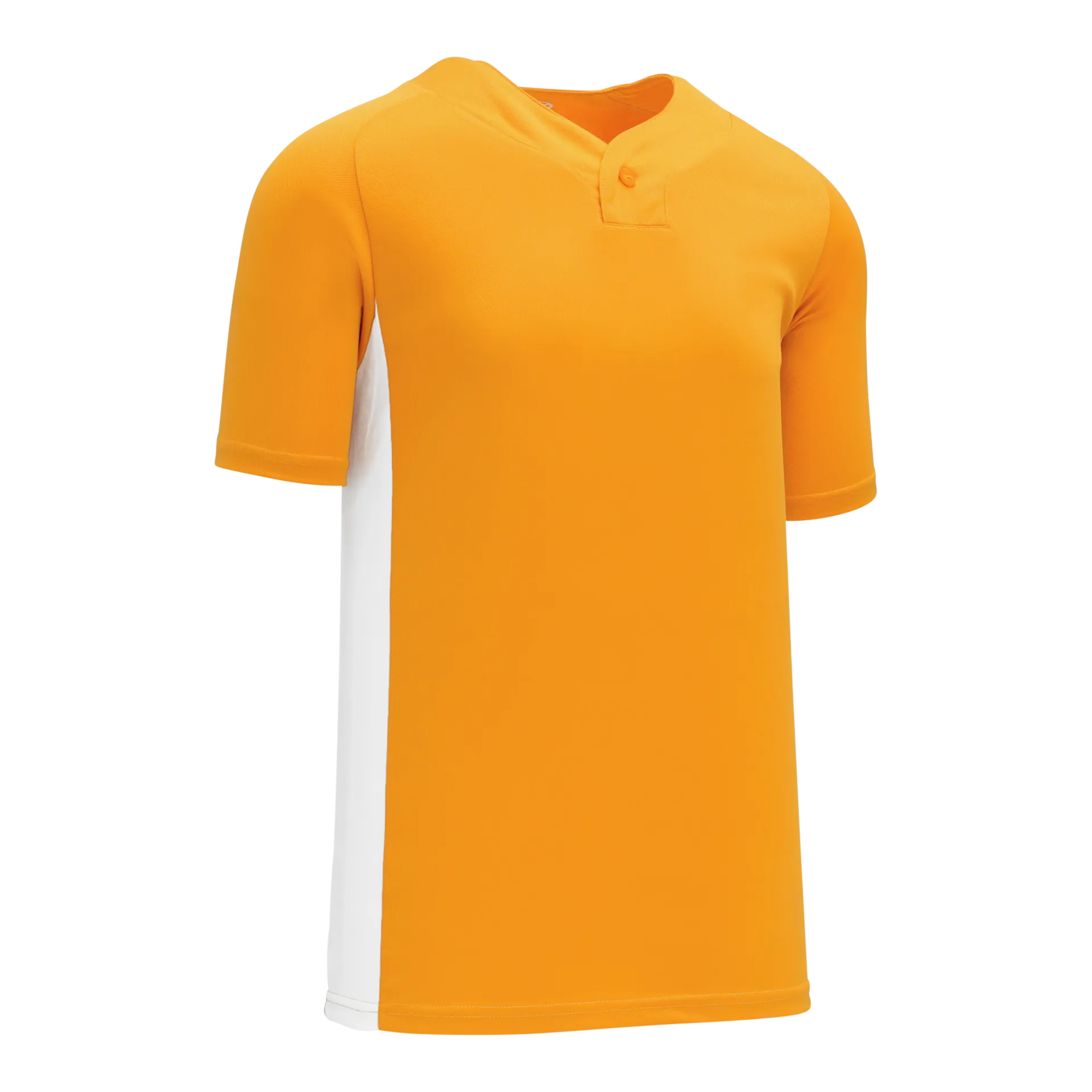 Athletic Knit (AK) BA1343A-236 Adult Gold/White One-Button Baseball Jersey
