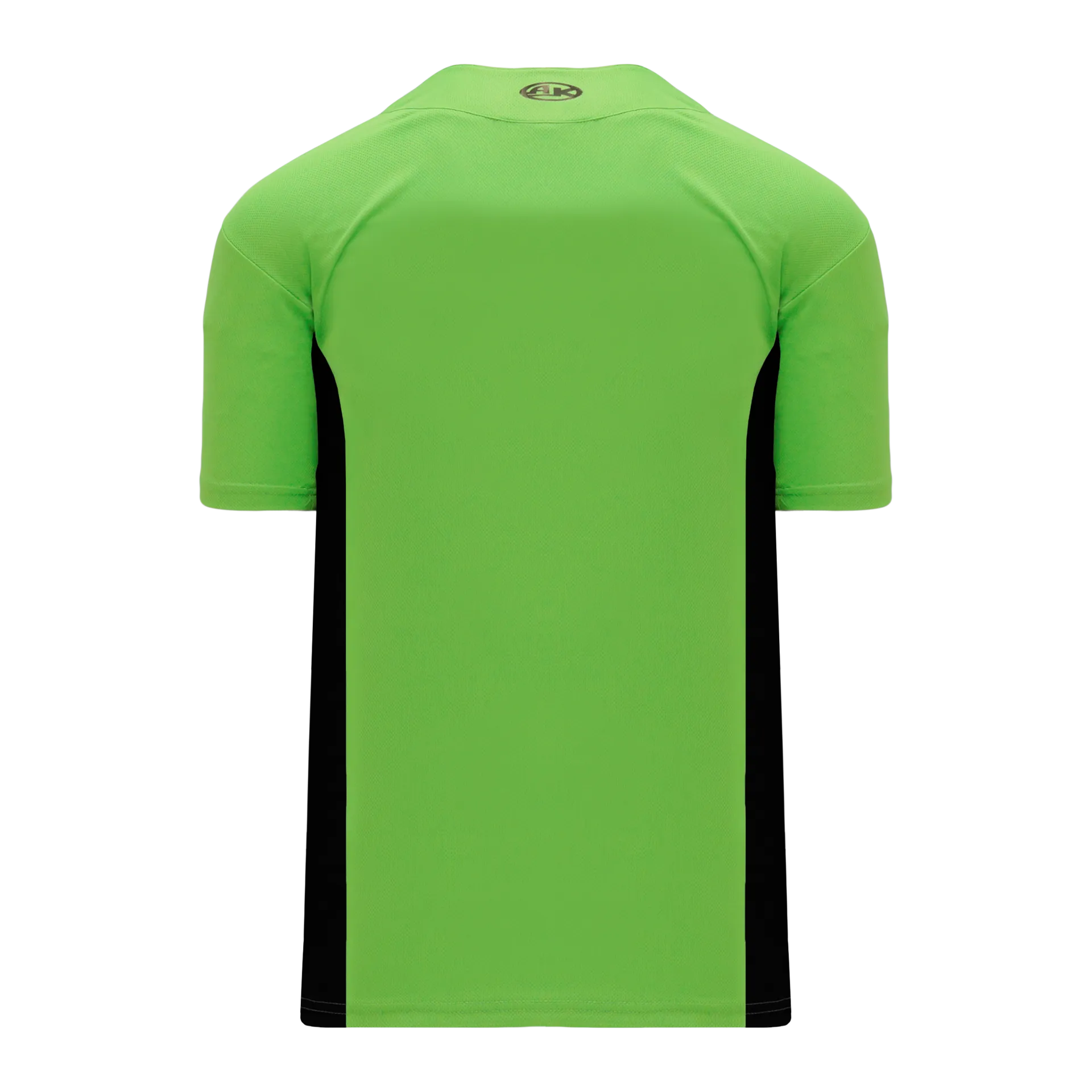 Athletic Knit (AK) BA1343A-269 Adult Lime Green/Black One-Button Baseball Jersey