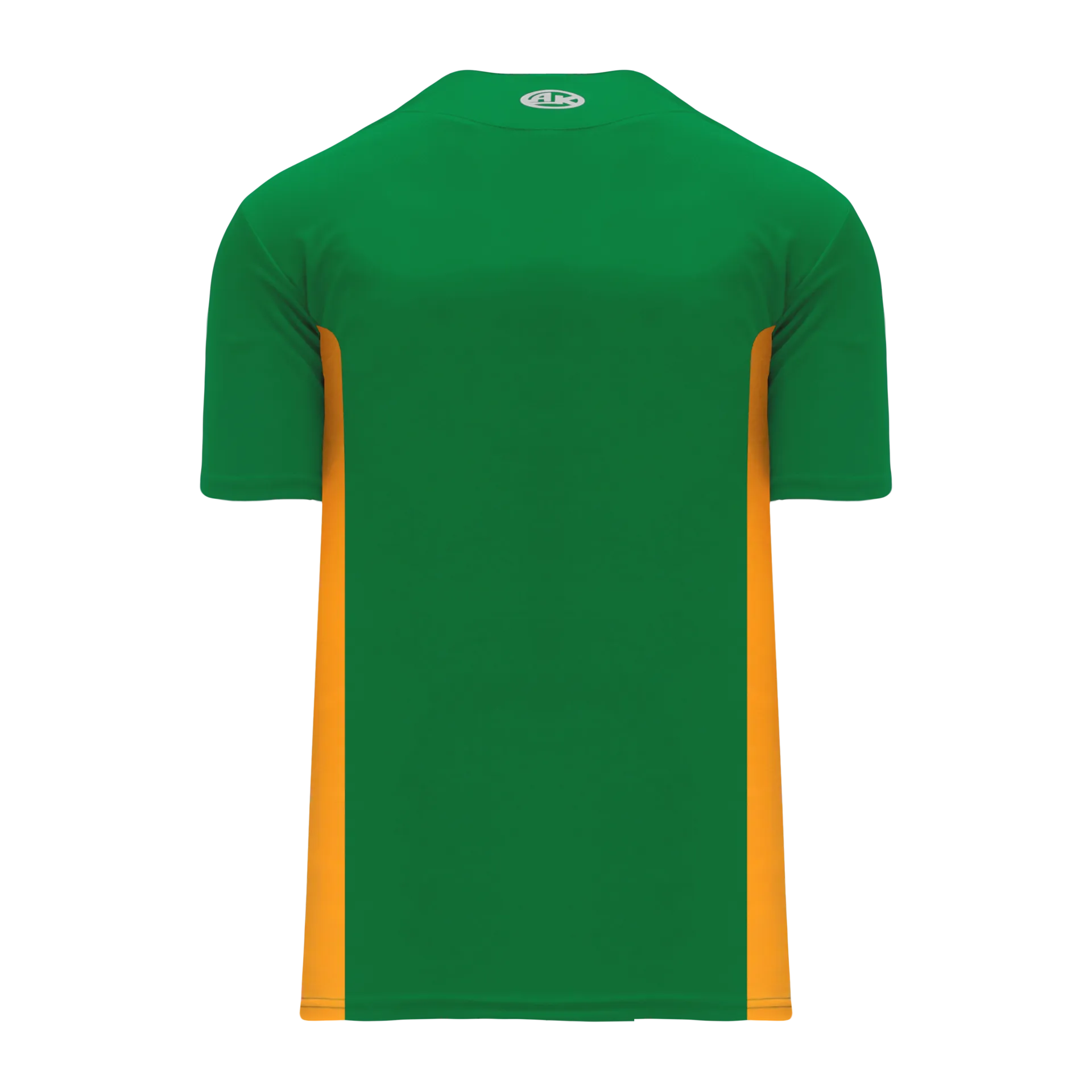 Athletic Knit (AK) BA1343A-278 Adult Kelly Green/Gold One-Button Baseball Jersey