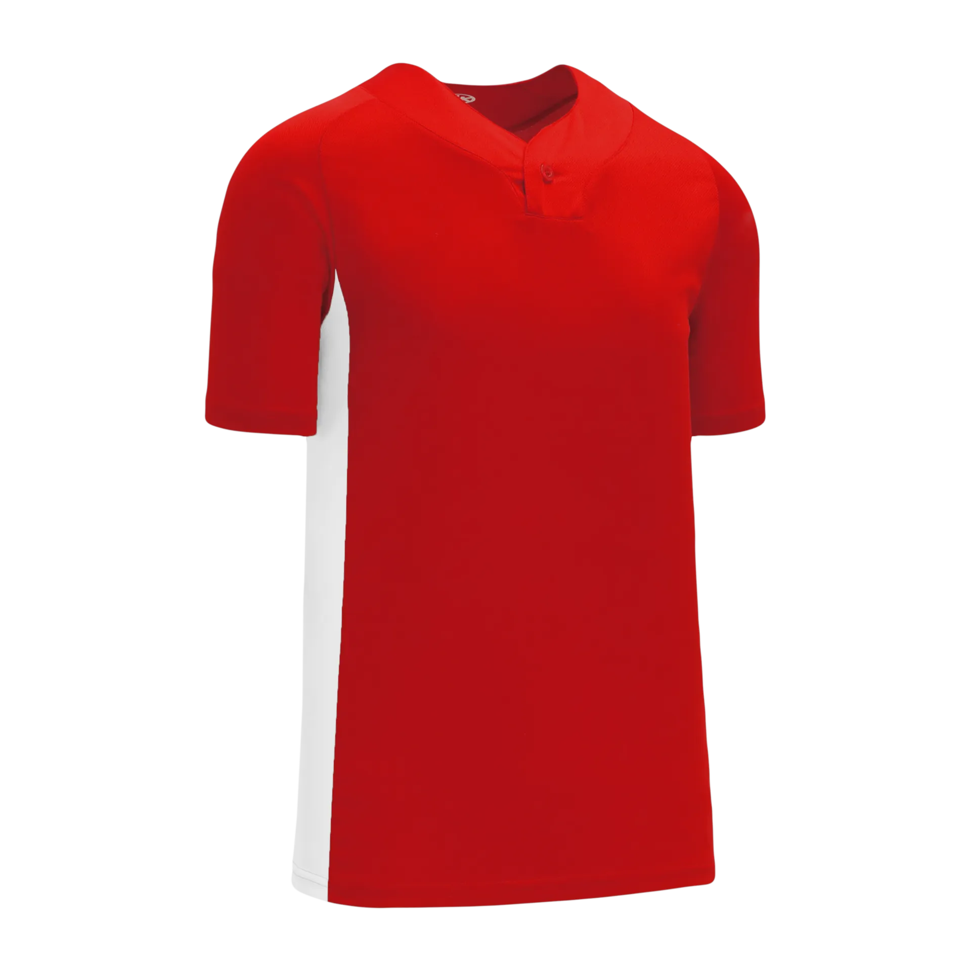 Athletic Knit (AK) BA1343Y-208 Youth Red/White One-Button Baseball Jersey