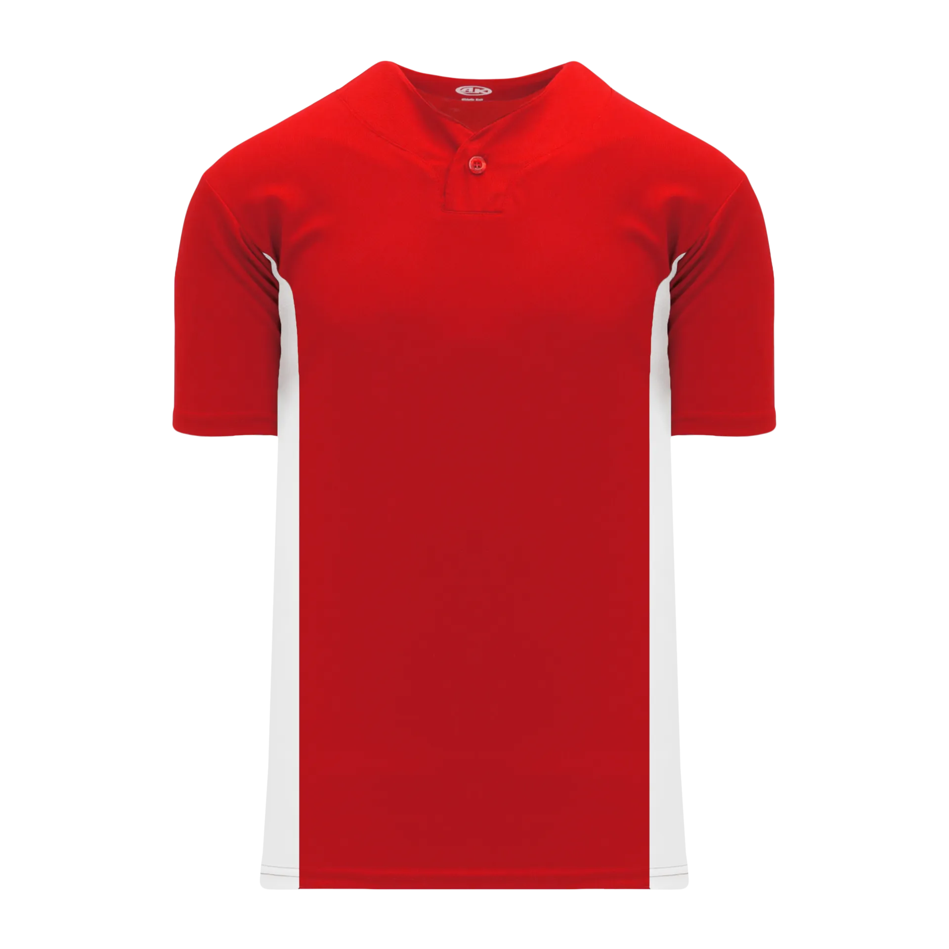 Athletic Knit (AK) BA1343Y-208 Youth Red/White One-Button Baseball Jersey