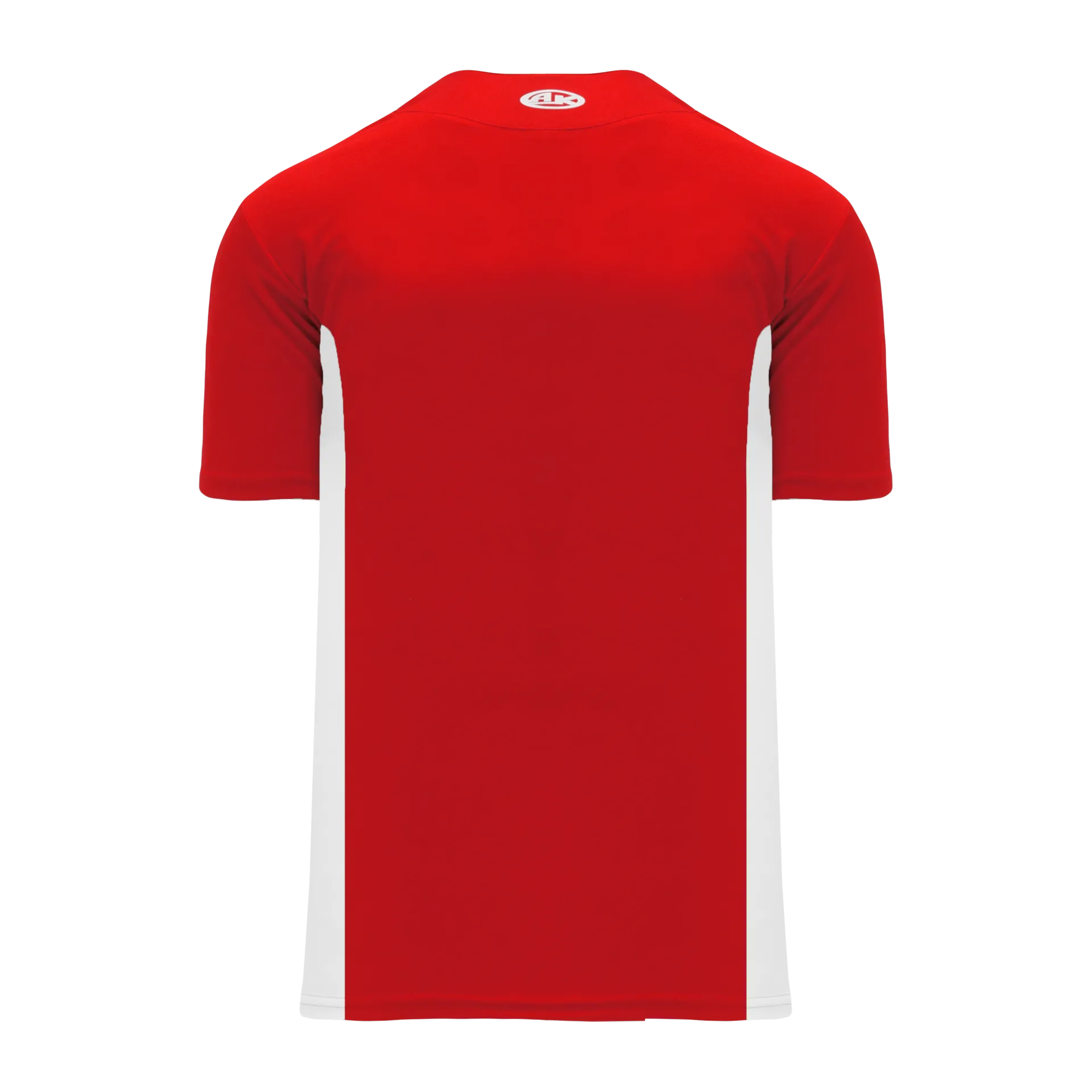 Athletic Knit (AK) BA1343Y-208 Youth Red/White One-Button Baseball Jersey
