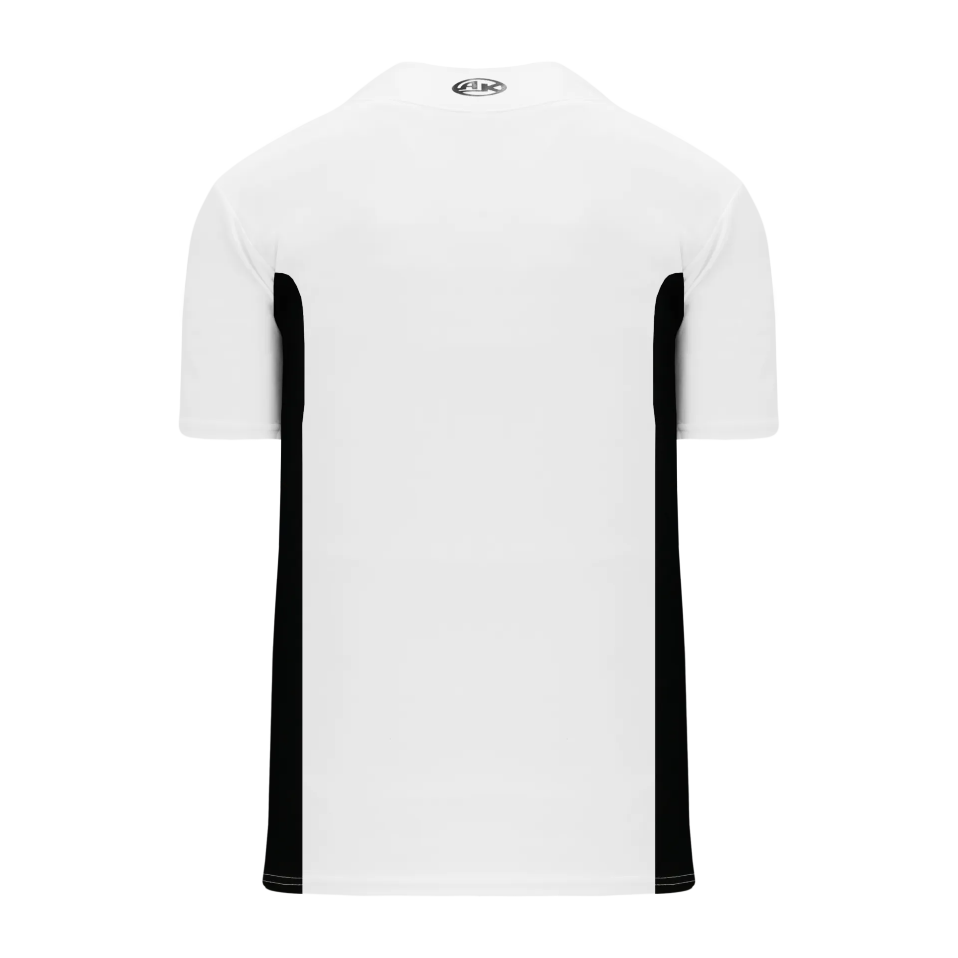 Athletic Knit (AK) BA1343Y-222 Youth White/Black One-Button Baseball Jersey