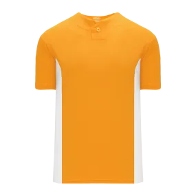 Athletic Knit (AK) BA1343Y-236 Youth Gold/White One-Button Baseball Jersey