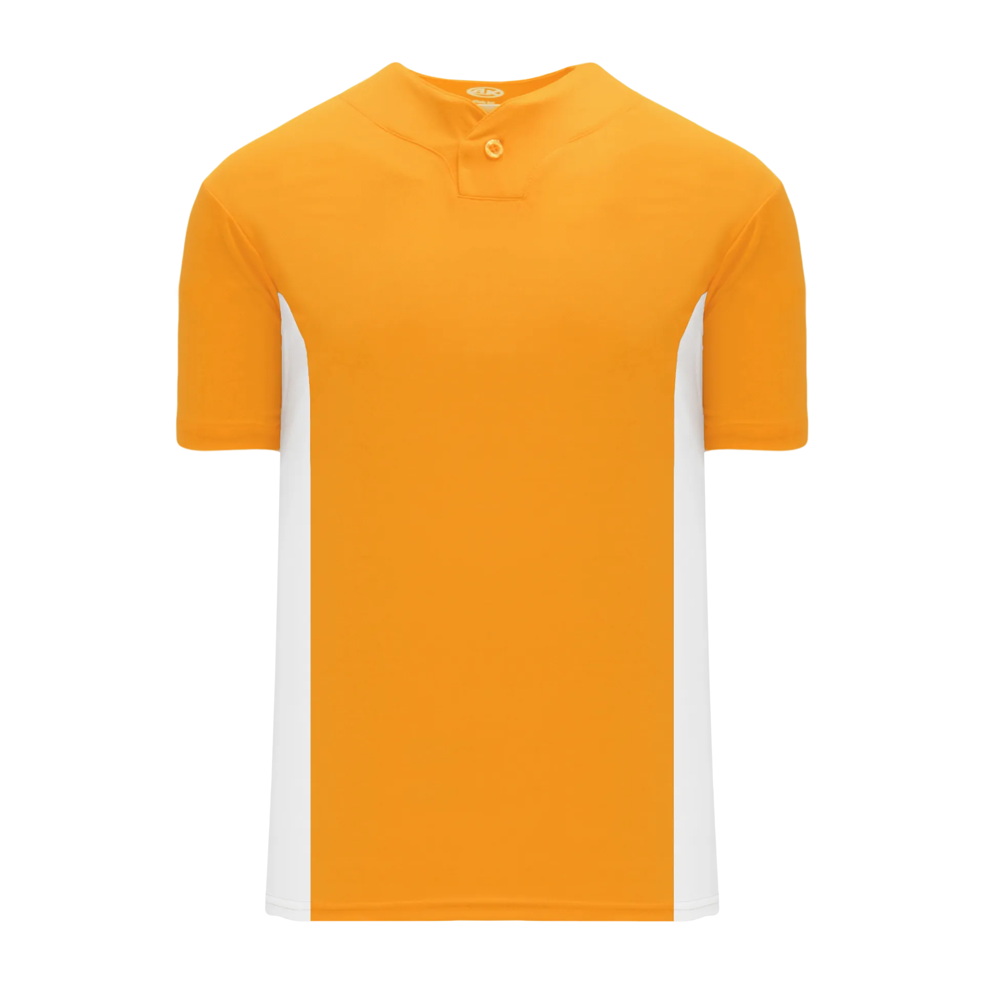 Athletic Knit (AK) BA1343Y-236 Youth Gold/White One-Button Baseball Jersey