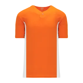 Athletic Knit (AK) BA1343Y-238 Youth Orange/White One-Button Baseball Jersey