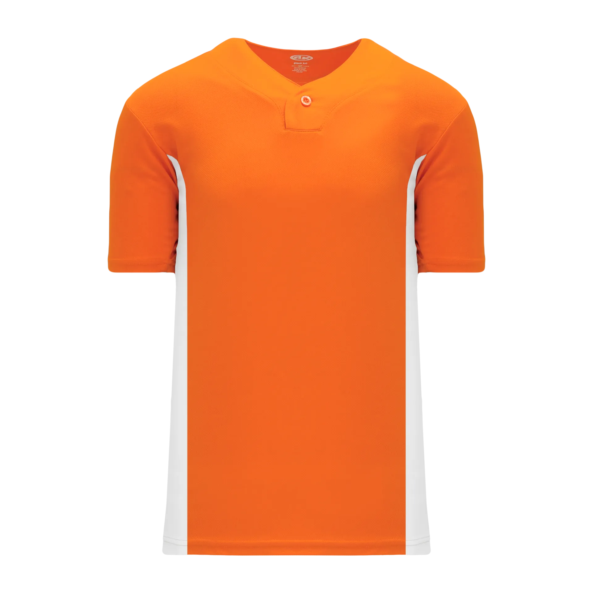 Athletic Knit (AK) BA1343Y-238 Youth Orange/White One-Button Baseball Jersey