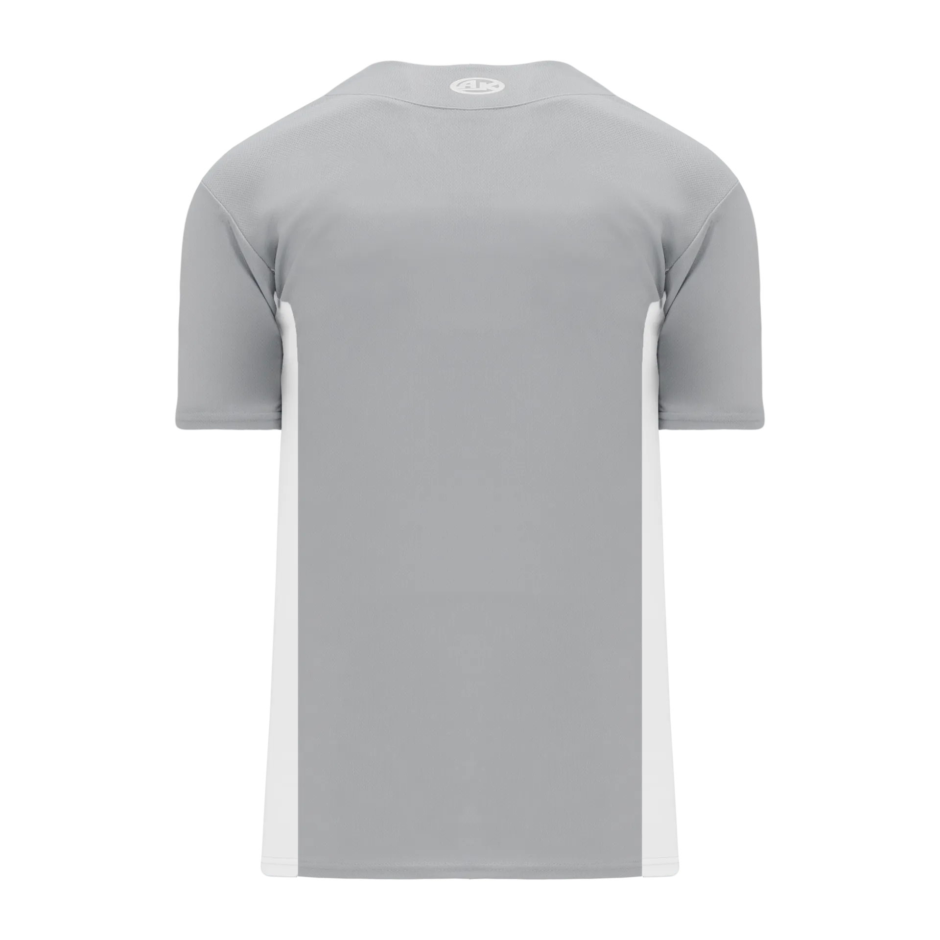 Athletic Knit (AK) BA1343Y-245 Youth Grey/White One-Button Baseball Jersey