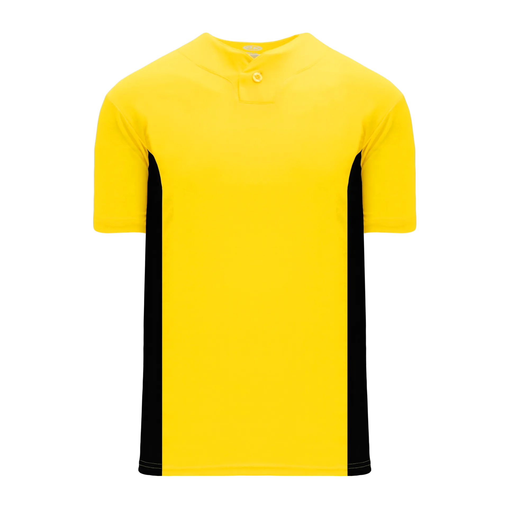 Athletic Knit (AK) BA1343Y-254 Youth Maize/Black One-Button Baseball Jersey
