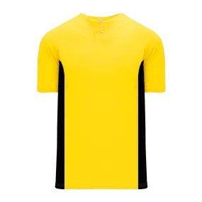 Athletic Knit (AK) BA1343Y-254 Youth Maize/Black One-Button Baseball Jersey