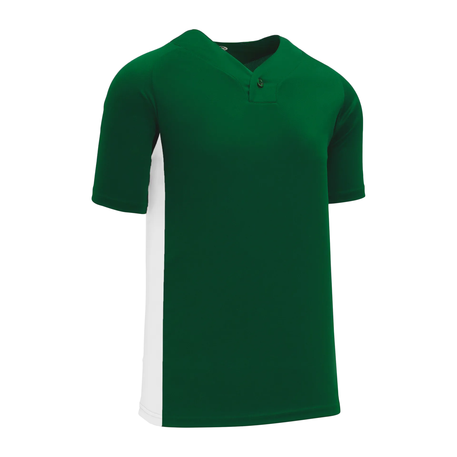 Athletic Knit (AK) BA1343Y-260 Youth Dark Green/White One-Button Baseball Jersey