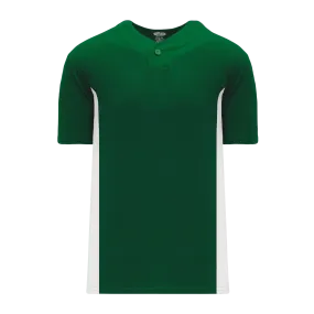 Athletic Knit (AK) BA1343Y-260 Youth Dark Green/White One-Button Baseball Jersey
