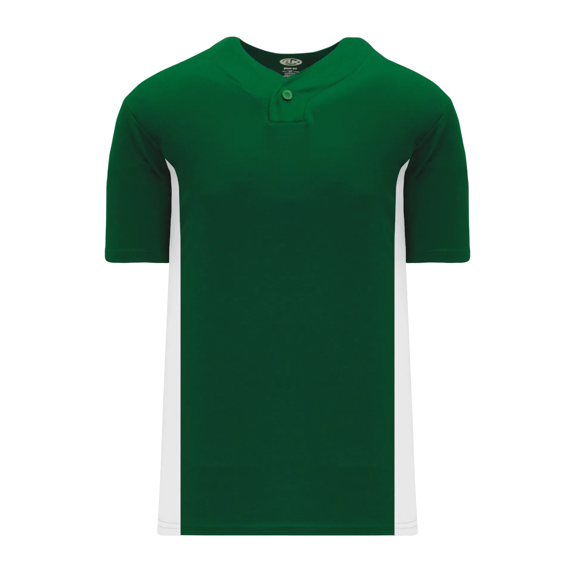 Athletic Knit (AK) BA1343Y-260 Youth Dark Green/White One-Button Baseball Jersey